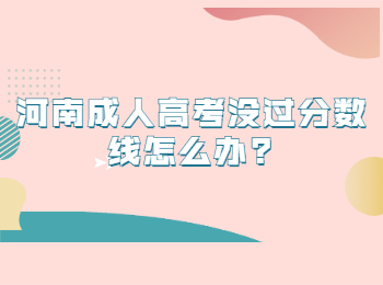 河南成人高考没过分数线怎么办?